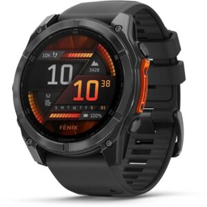 Garmin Fenix 8 51mm in Amoled Slate Grey with Black Silicone Band