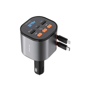 Green Lion FM Retractable 50W Car Charger