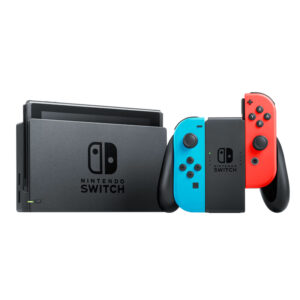 Nintendo Switch V2 with Neon Blue and Neon Red Joy-Con