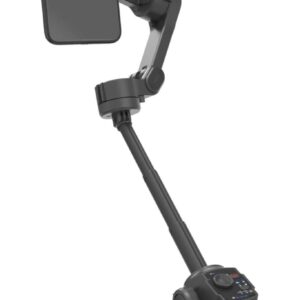 Porodo 3-Axis Gimbal Stabilizer with AI Tracking and Built-in Extension Rod