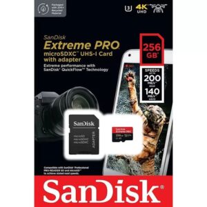 Sandisk 256GB Extreme PRO microSDXC UHS-I Memory Card