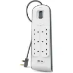 Belkin Surge Plus 6 Way Extension with Dual USB outputs