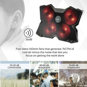 Promate Height Adjustable Ergonomic Laptop Cooling Pad
