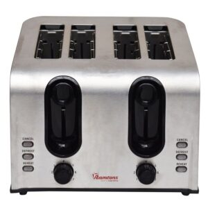 Ramtons RM/678 4-Slice Pop-Up Toaster Stainless Steel