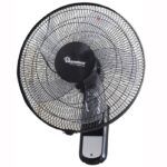 RAMTONS BLACK WALL FAN 16" 3 SPEED WITH REMOTE - RM/676