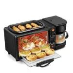 Sokana 3in1 Breakfast Maker - Toaster oven, Coffee Maker, Non-stick Griddle, Compact design