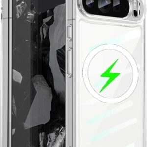 9 Pro XL Crystal Clear Magsafe magnetic Anti-Yellowing Shockproof Hard PC Back Cover/case