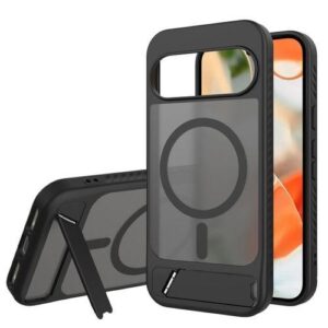 Google Pixel 9 pro xl Case/cover MagSafe with Invisible Stand, Translucent Matte, Military Grade Protection, Slim Shockproof Anti-Scratch Phone Cover