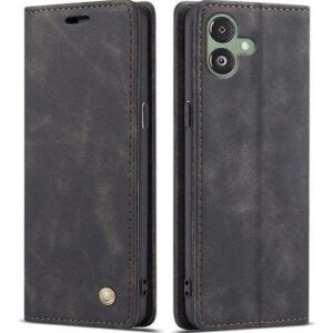 Case/Cover For Samsung Galaxy A35 Suede PU Leather Wallet Case Flip Folio Stand View Shock-proof Book Matte PU Cover With Card/Cash Slots Kickstand Magnetic Closure
