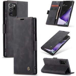 Case/Cover For Samsung Galaxy Note 20 Ultra Suede PU Leather Wallet Case Flip Folio Stand View Shock-proof Book Matte PU Cover With Card/Cash Slots Kickstand Magnetic Closure