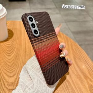 Galaxy A56 Carbon Fiber Plaid Magnetic Shockproof Anti Slip Stylish case/cover