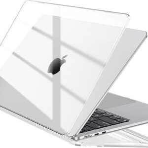 MacBook Air 15 inch Case 2026 2025 2024 2023 M4 M3 M2 Model A3241 A3114 A2941, Transparent Plastic Hard Shell Cover, Smooth Shiny Surface, Crystal Clear