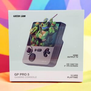 Rechargeable  handheld Gaming Console with 5" IPS Screen, 10h Playtime, HDMI Output, Portable Pocket Arcade that Supports Thousands of Games from PS1, Arcade, with Up to 256G TF Card Support -Black