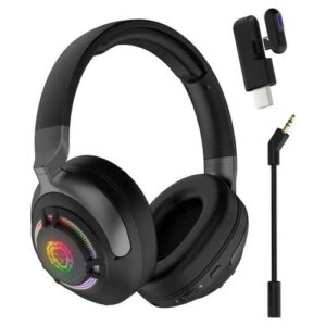 PS5/PS4 XBOX Shadow ANC Gaming Headset with 50 Hours Play Time, 50 mm Dynamic Driver, Immersive Audio Experience,  Detachable Boom Microphone, ANC Noise Block Out, 2.5 Hours Charging Time, Bluetooth wireless Version 6.0, 10m Operating Distance