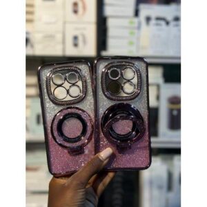 Xiaomi Redmi Note 15  Magnetic Ring Stand Glitter Back Case/Cover