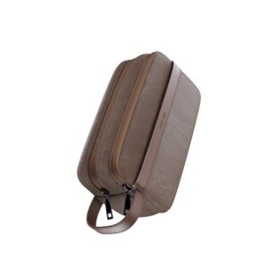 Tirana Travel Pouch Clutch Bag, Water-Resistant Exterior, Three Compartments, Ergonomic Design, Organized Space, Soft Interior, Sturdy Handle, Mesh Pockets, Delicate Texture