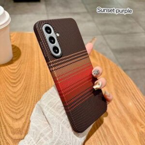 Galaxy A57 Carbon Fiber/tribal Plaid Magnetic Shockproof Anti Slip Stylish case/cover