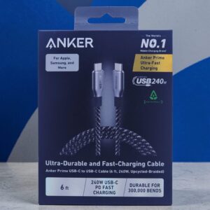 Prime USB C to USB C braided Cable 240W Fast Charging Cable (6 FT) For MacBook laptop,iPhone samsung and other compatible phones/devices