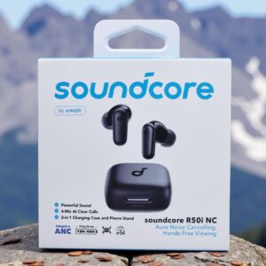 soundcore R50I NC Noise Cancelling in Ear Earbuds,Strong 42Db Adaptive Noise Cancelling,Powerful Bass,45H Playtime