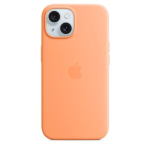 iPhone 15 Silicone Case cover with MagSafe  Orange