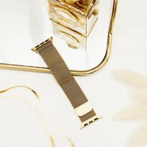 Watch SE, SE 2, Ultra band /strap 42 mm/44 mm/45 mm/49 mm, Stainless Steel Milanese Loop magnetic band/strap rose gold